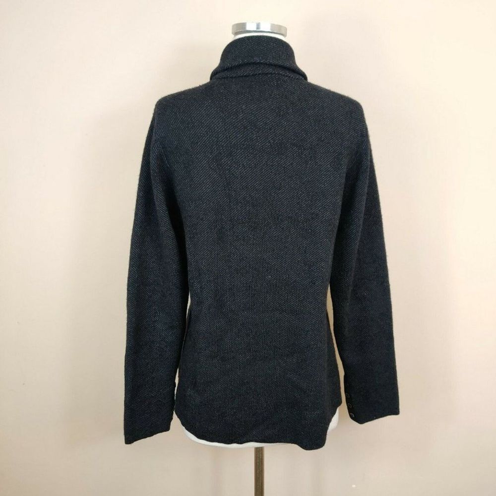 Eileen Fisher Wool Blazer women size large charcoal gray - Picture 5 of 6